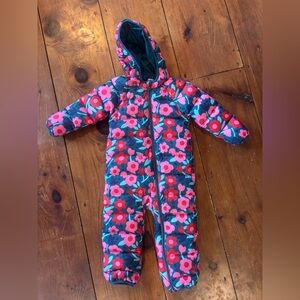 Hanna Andersson Insulated Full Zip Snowsuit size 3T (90cm) in Rosey Posey NWOT